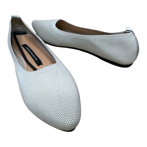French Connection Caputo Ivory Slip On Round Toe Flats Casual Career Shoes Sz 9 - Picture 1 of 8